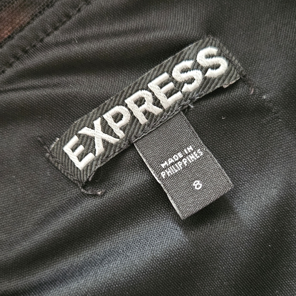 Express Black One-Shoulder Sheer Panel Bodycon Dress - Size 8 - Picture 10 of 16